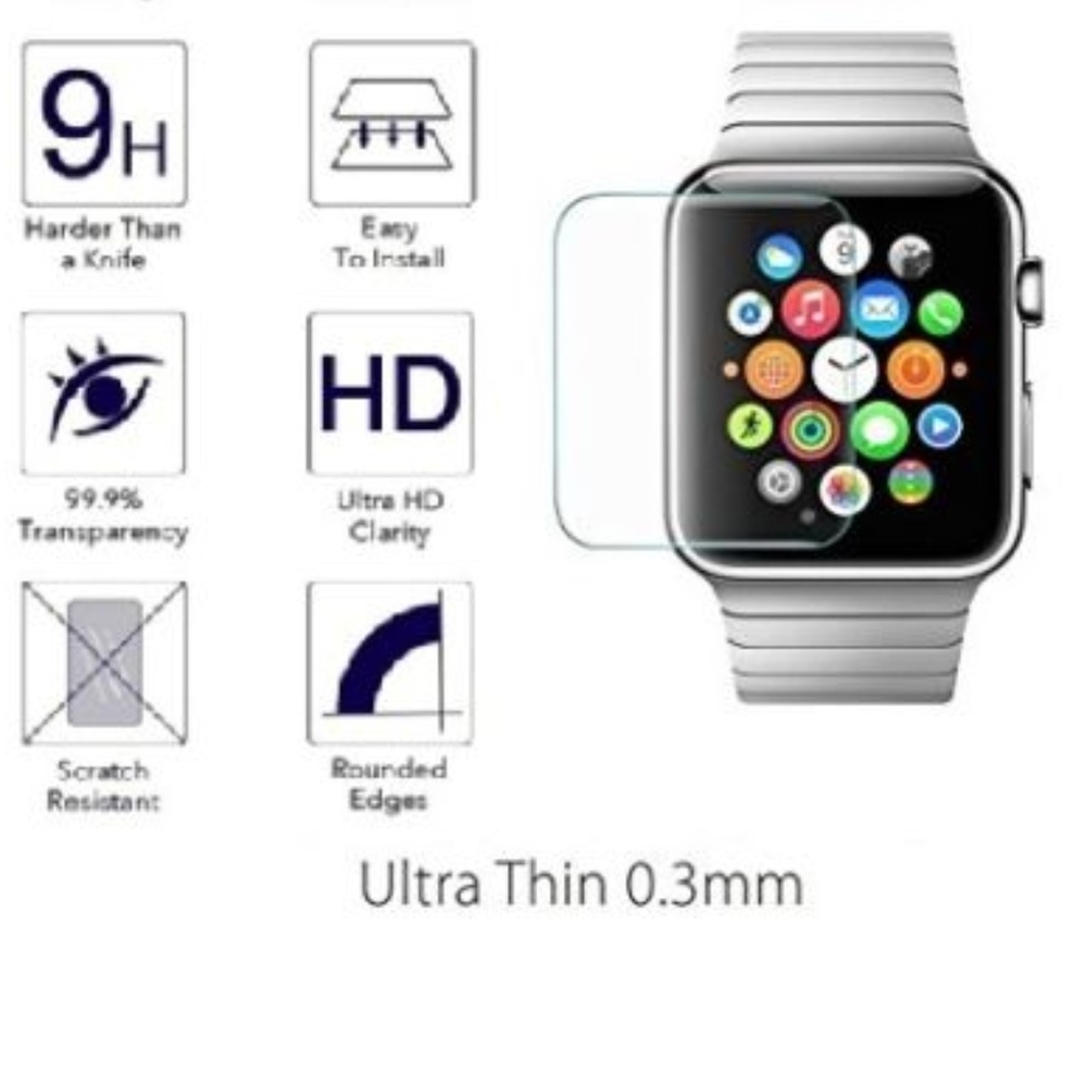 NEW Apple Watch Tempered Glass Screen Protector - Picture 2 of 3